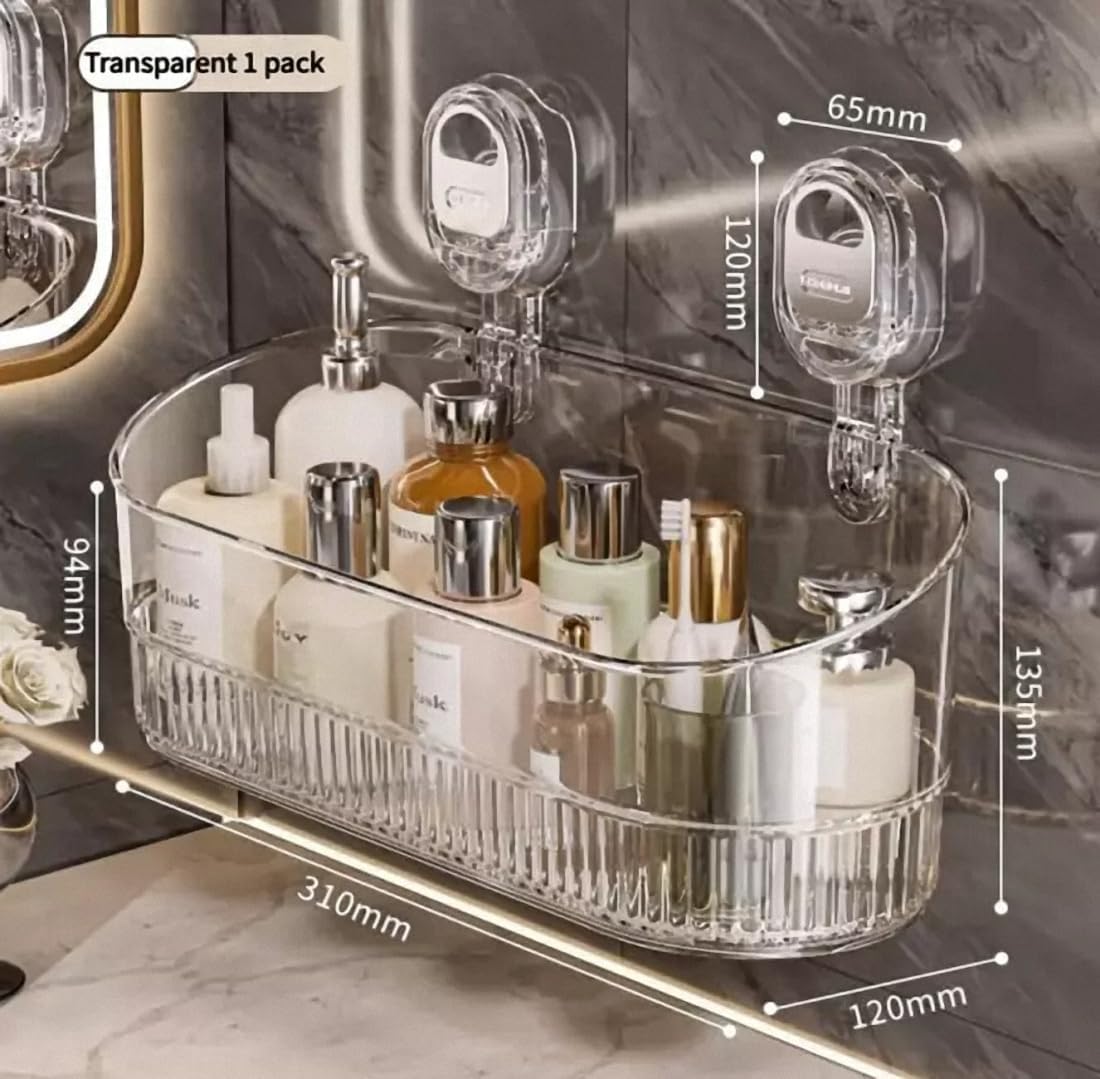 No-Drill Bathroom Suction Storage Box