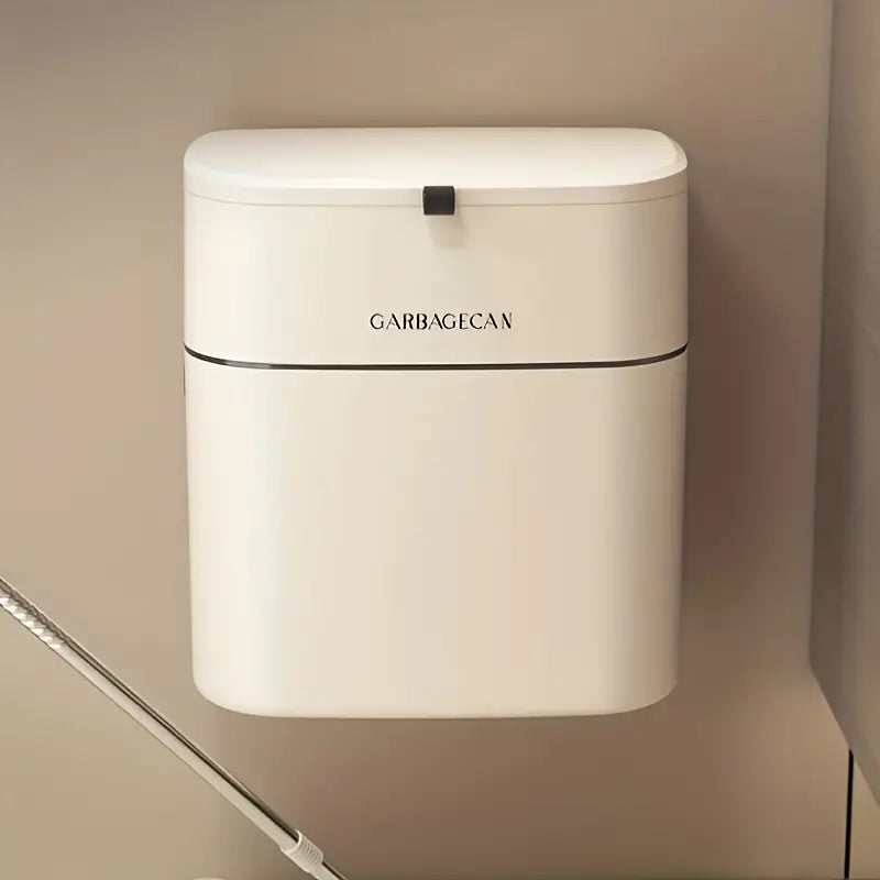 Wall-Mounted Waste Bin Lidded Trash Can