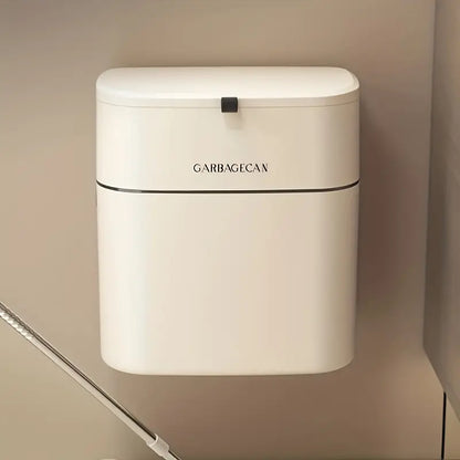 Wall-Mounted Waste Bin Lidded Trash Can